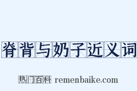 脊背与奶子近义词是什么意思的图片